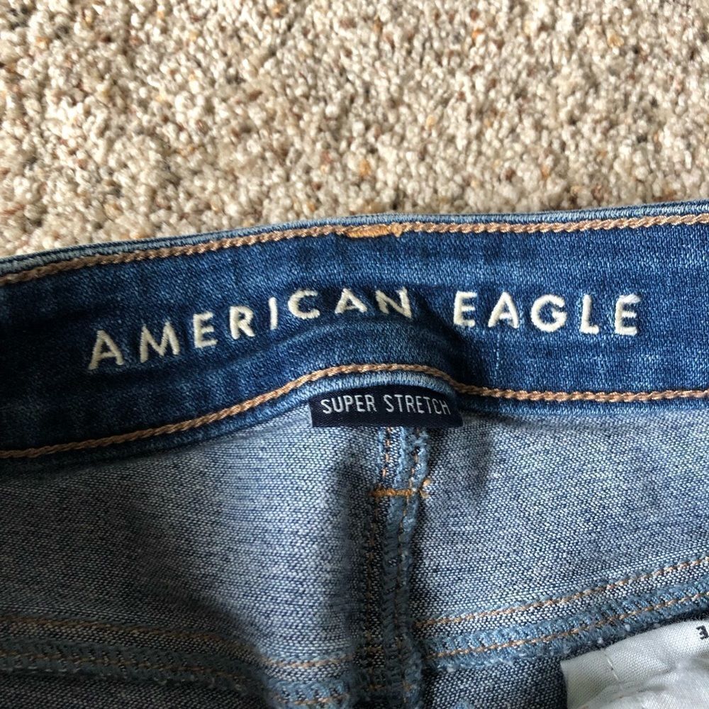 American Eagle Super Stretch Ripped/Patch Hi-Rise… - image 3